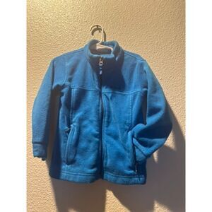 Columbia Teal Fleece Zipper Down Jacket for Boys Size 4T